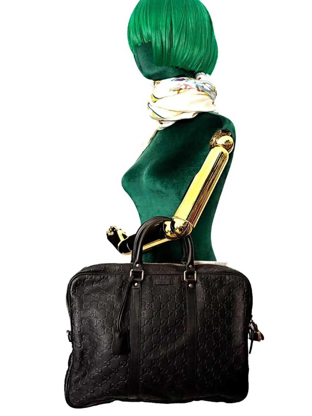 Gucci Briefcase Brown Leather Bag